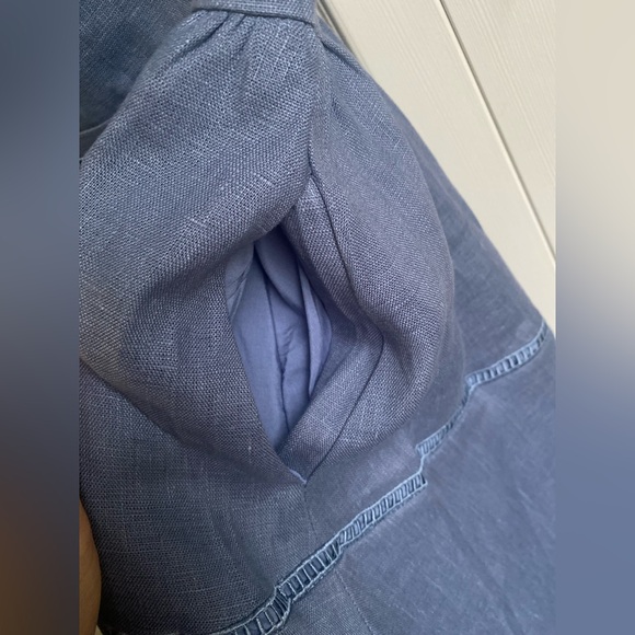 New Reformation Everett Midi Linen Sleeveless Dress - Cornflower Blue Size 4 - Picture 9 of 11